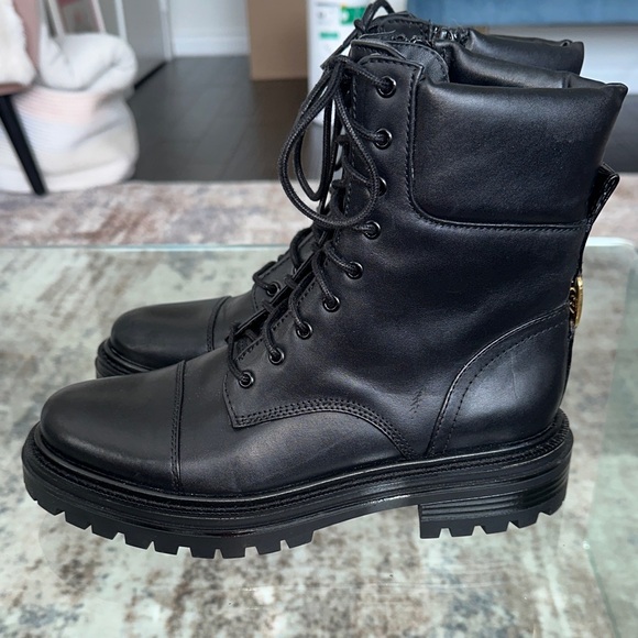 Sam Edelman Shoes - Sam Edelman Black Leather Combat Boots womens 7.5